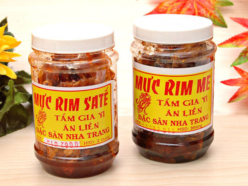 Mực rim đóng hộp
